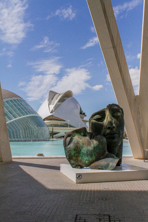 View of a Modern Sculpture in the City Of Arts and Sciences in Valencia, Spain