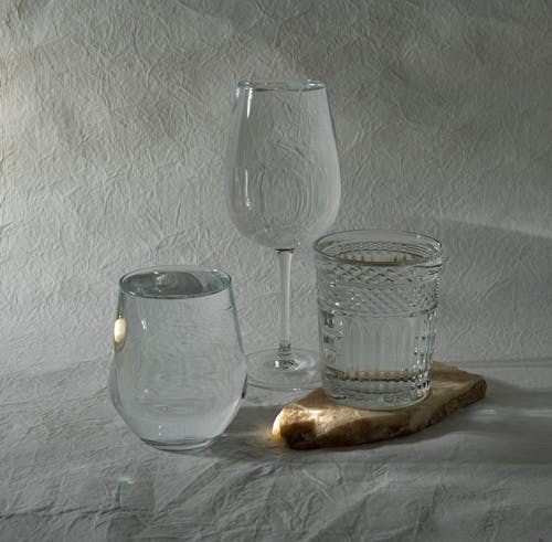 Close-Up Photograph of Glasses of Water
