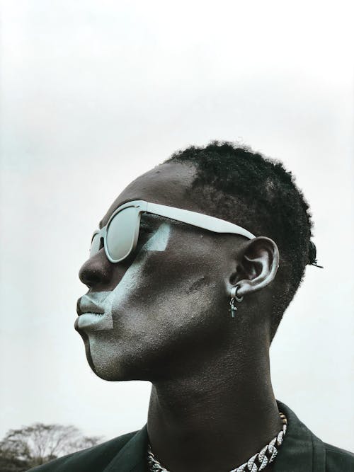Abstract Portrait of Man wearing Sunglasses