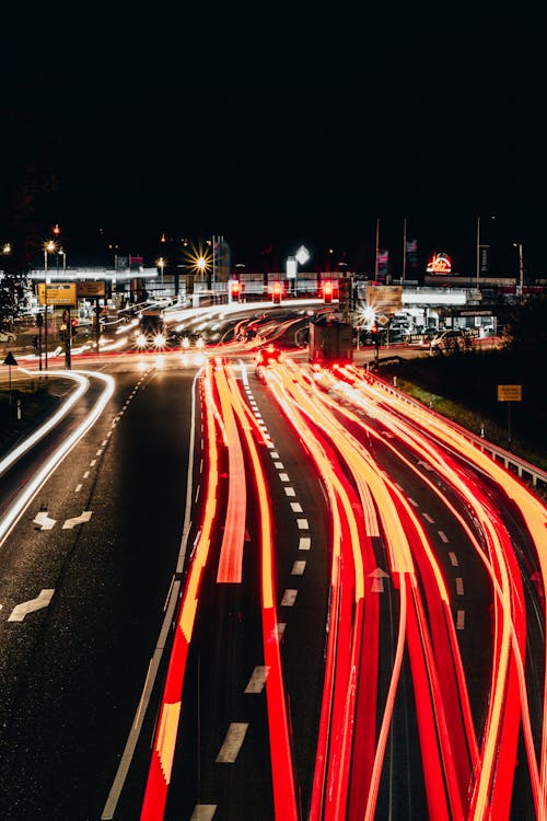 Long-exposure Photography of Roadway during Nighttime