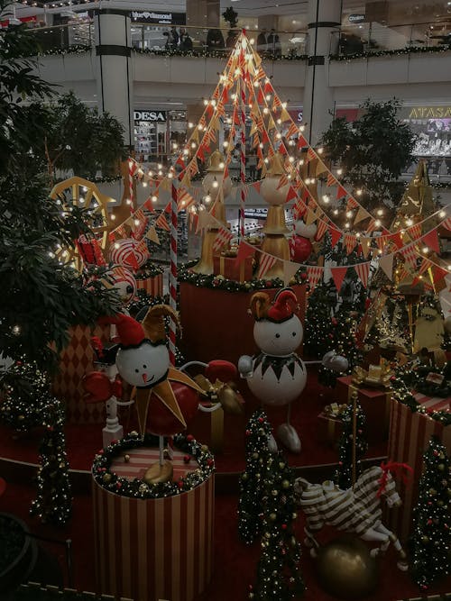 Christmas Decorations in a Shopping Mall 