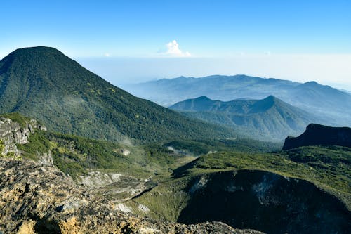 Clear Sky over Hills and Forest