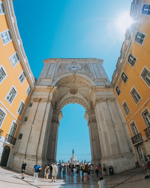 Ilmainen kuvapankkikuva tunnisteilla arco da rua augusta, ihmiset, kaupungit