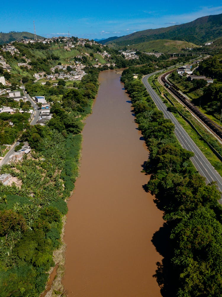 Aerial View Of River