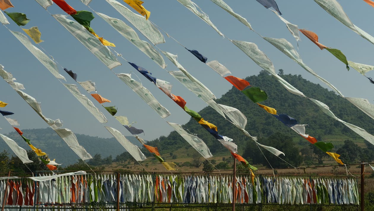 Wind Blowing Colorful Buntings