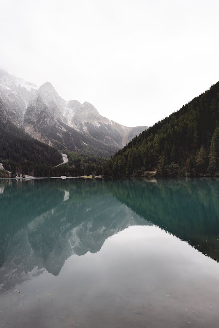 Scenic Landscape Reflecting In Water 