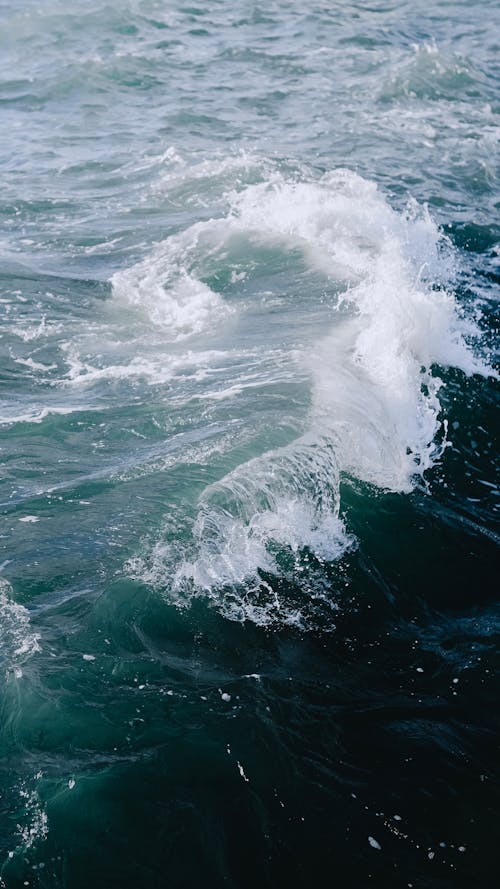 Ocean Waves in Close-up Shot 