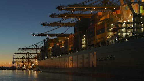 gemi, kargo, konteyner gemisi içeren Ücretsiz stok fotoğraf