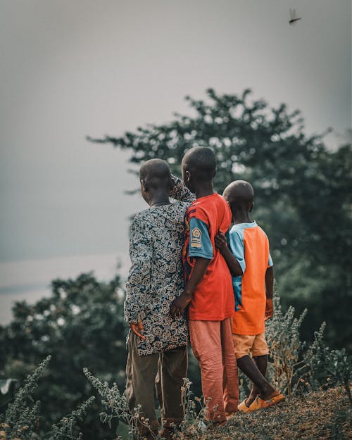 Back View of Boys