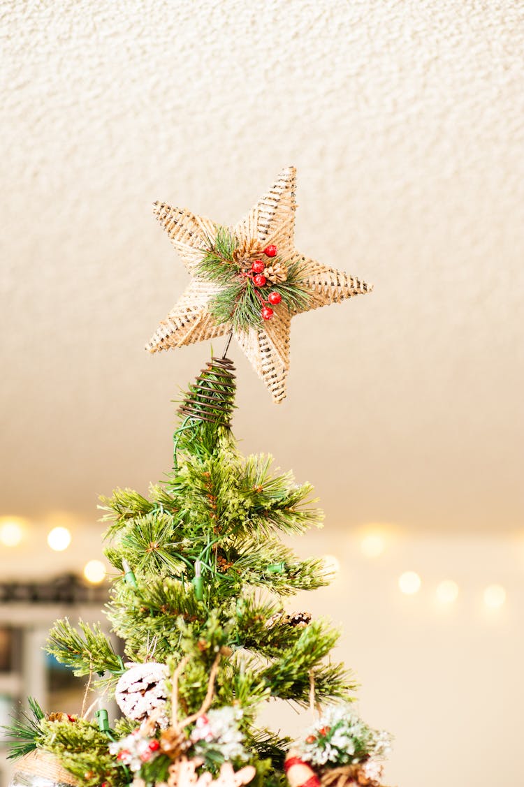 Star On The Top Of A Christmas Tree