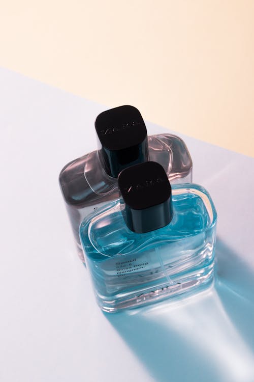 Close up of Vials of Perfume