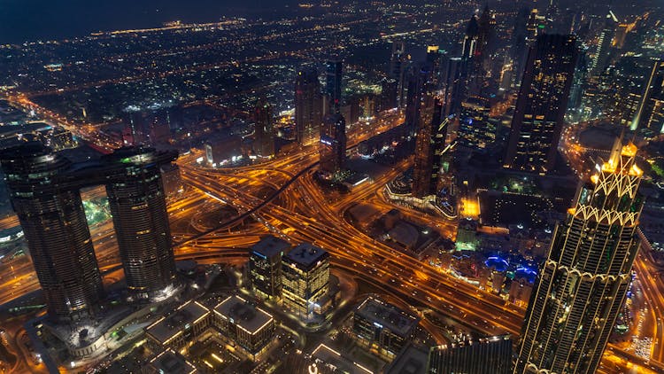 Aerial Photo Of City High Rise Buildings