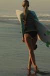 Free stock photo of beach, surfboard, surfer girl Stock Photo