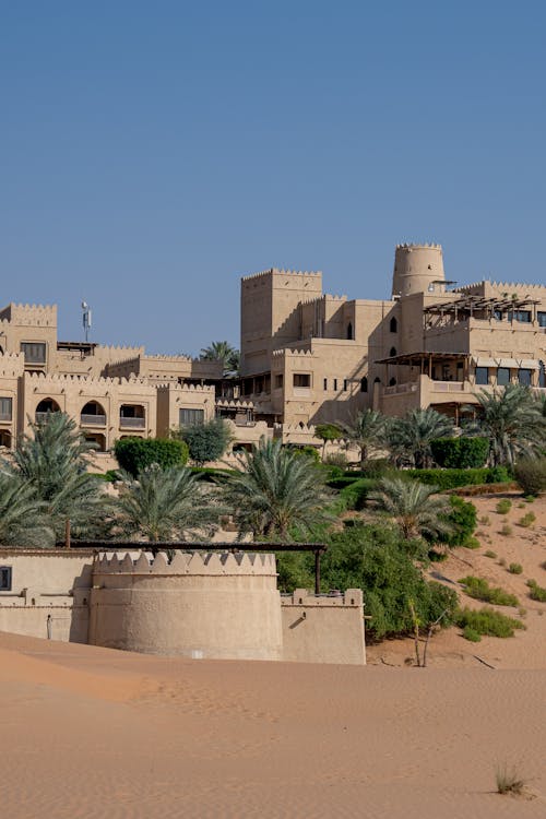 Castle with Trees in the Desert