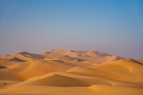คลังภาพถ่ายฟรี ของ ทราย, ท้องฟ้าสีคราม, ทะเลทราย