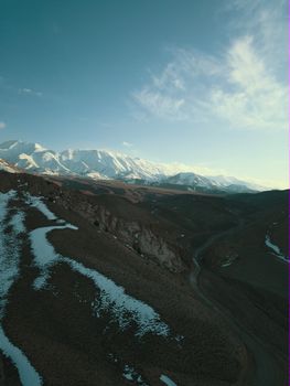 A breathtaking winter view of snowcapped mountains in Iran's Semnan Province.