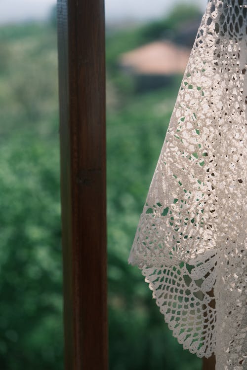 Photo of Lace Drapery on the Window