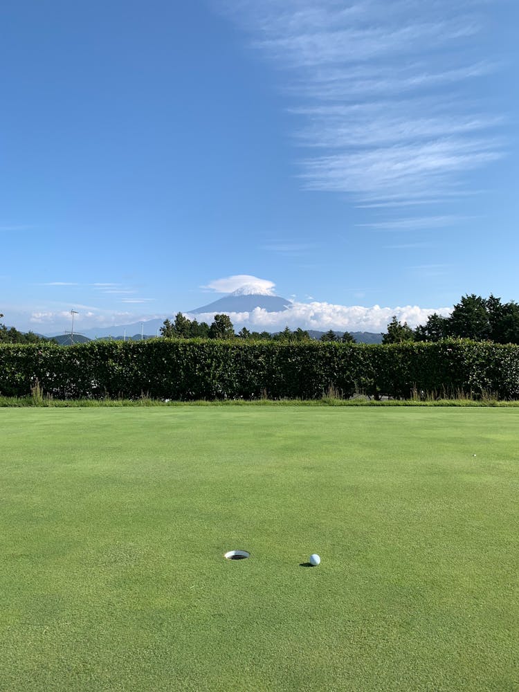 Golf Court Under Blue Sky 