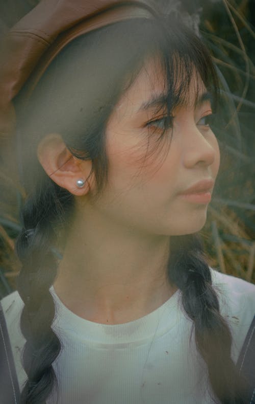 Woman with Long Braids