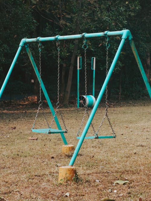 A Blue Swing on the Park