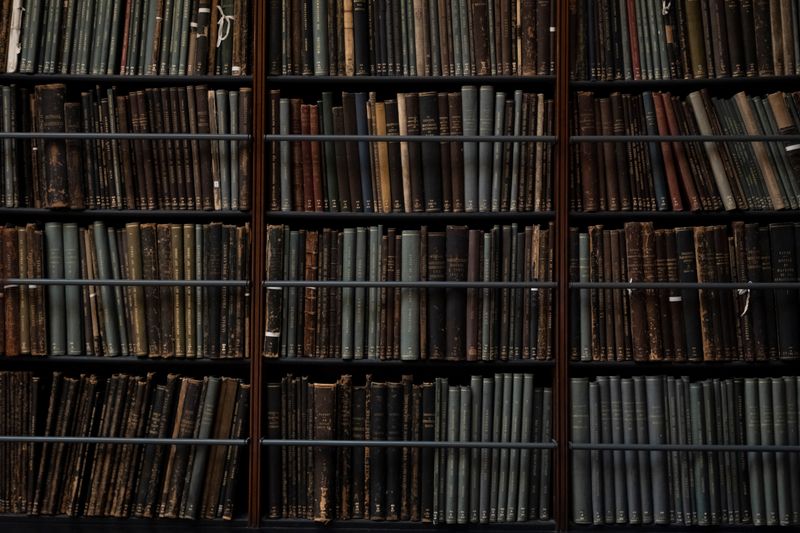 A wall of bound archive volumes — photo by Bo Ponomari on Pexels