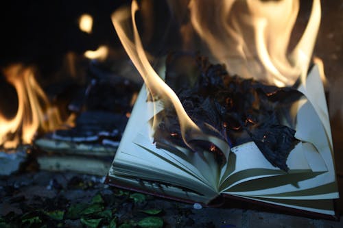 Free Burning Book Page Stock Photo