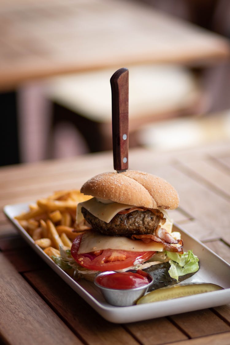 Mini Burger On Plate