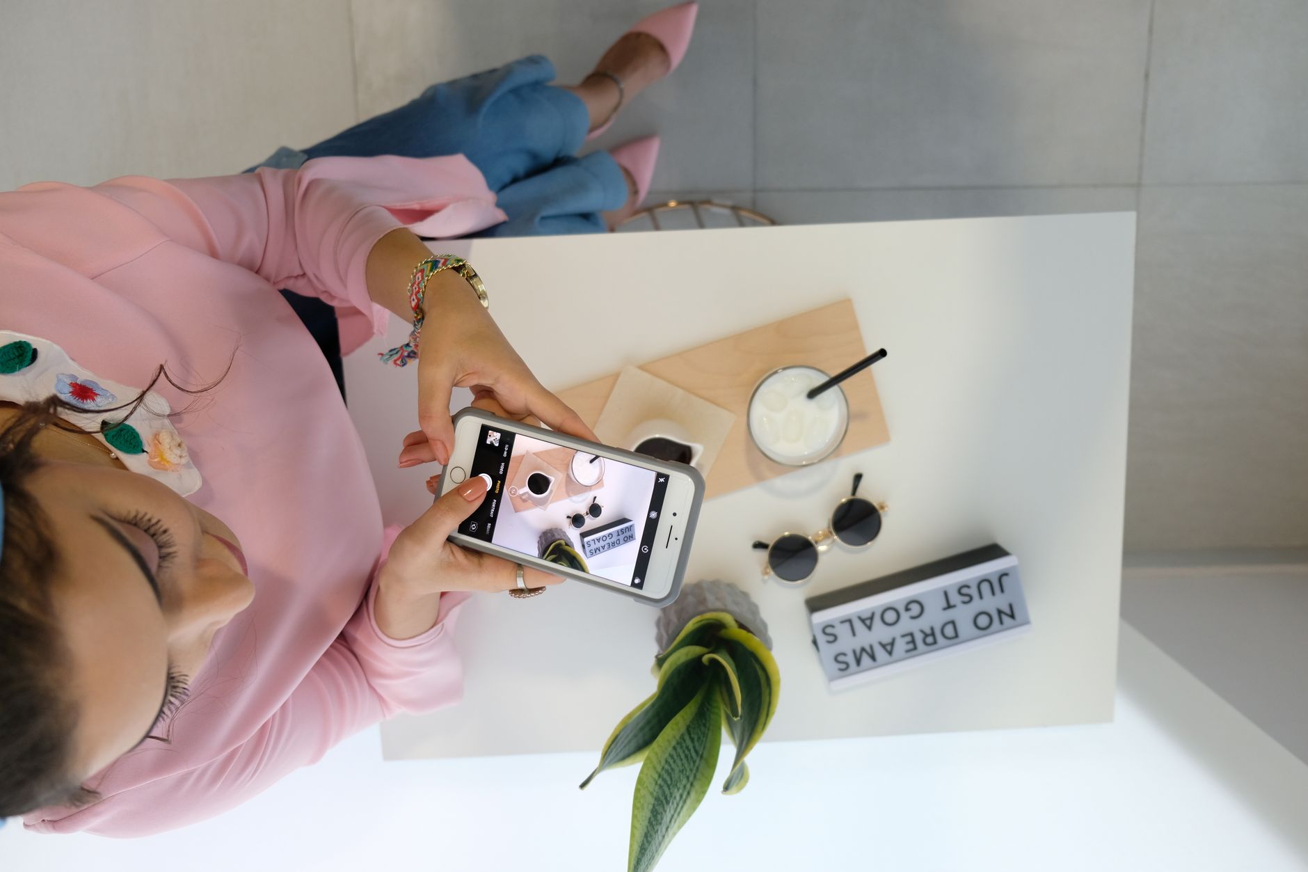 blogger using canva ai creating social media posts