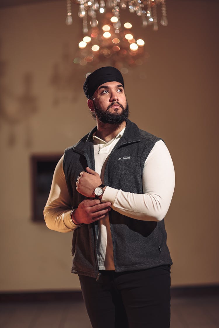 Sikh Man Model In Casual Outfit