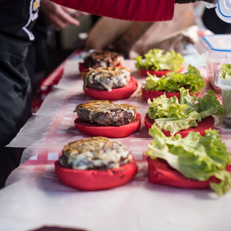 Indian Biryani-Spiced Beef Burgers with Mint Chutney