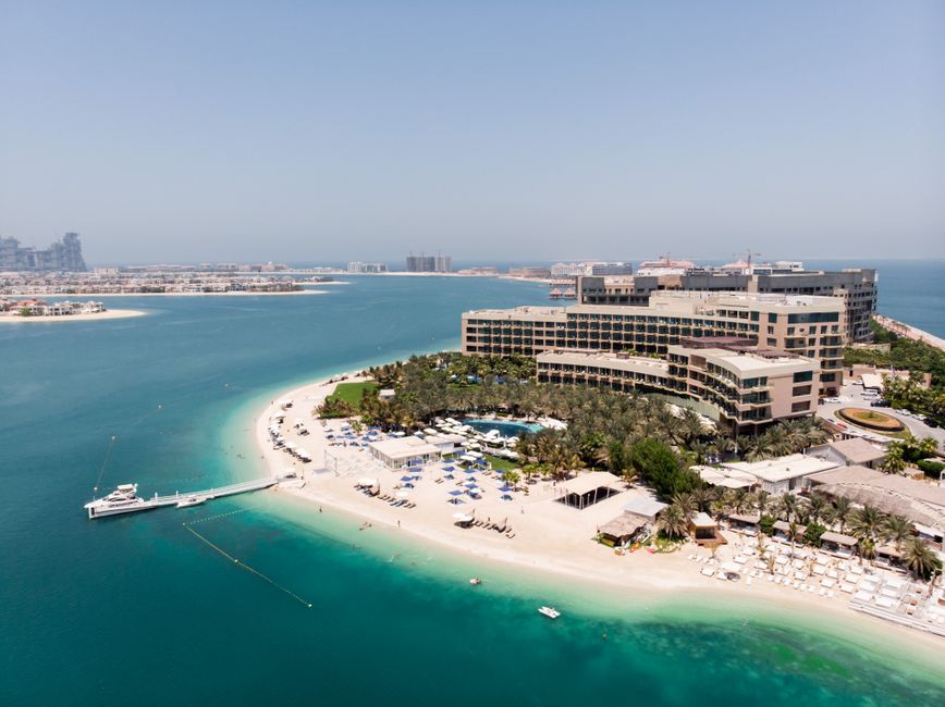 Stunning beachfront view of Jumeirah Messilah Beach Hotel & Spa in Kuwait