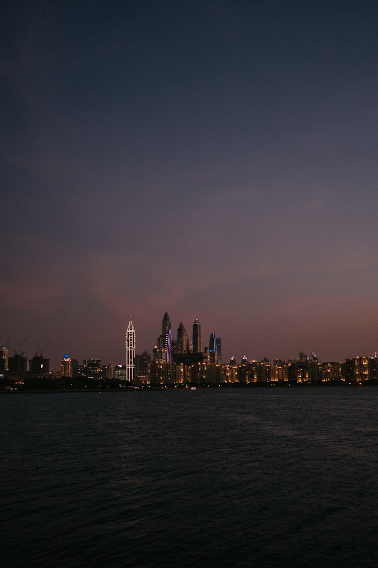 Cityscape Under Dark Sky