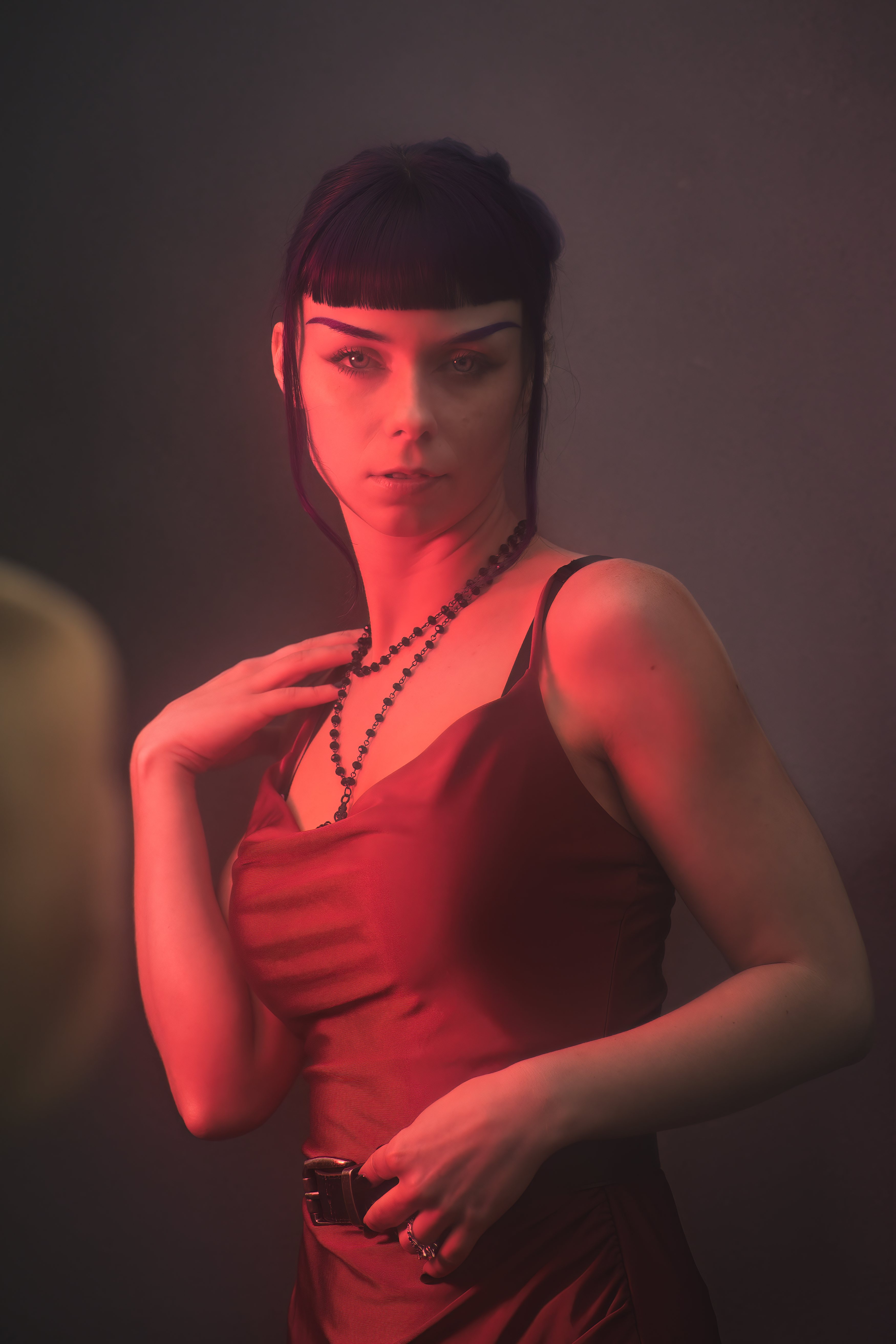A Woman in Red Dress Looking at the Camera · Free Stock Photo