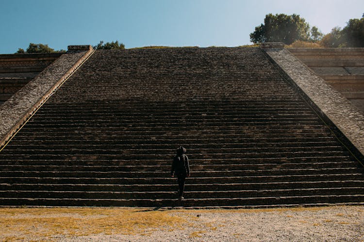 Person Standing On The Steps 