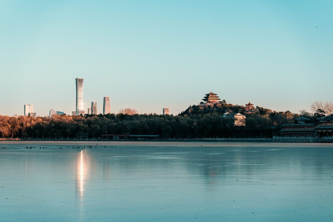 City Buildings Across the Lake