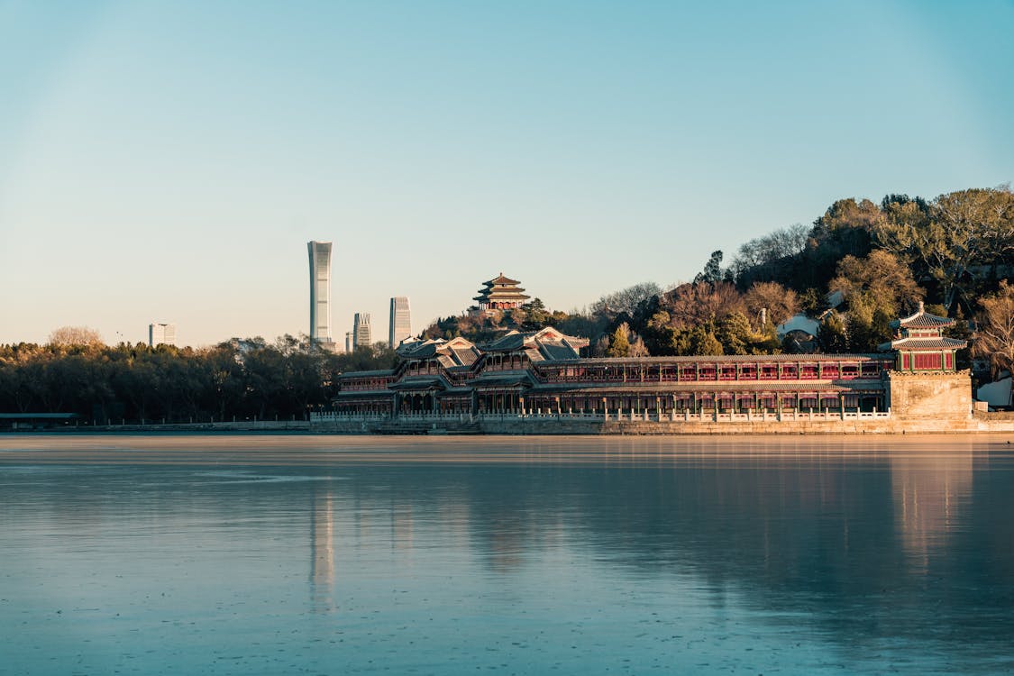 Lake in Beihai Park in Beijing, China