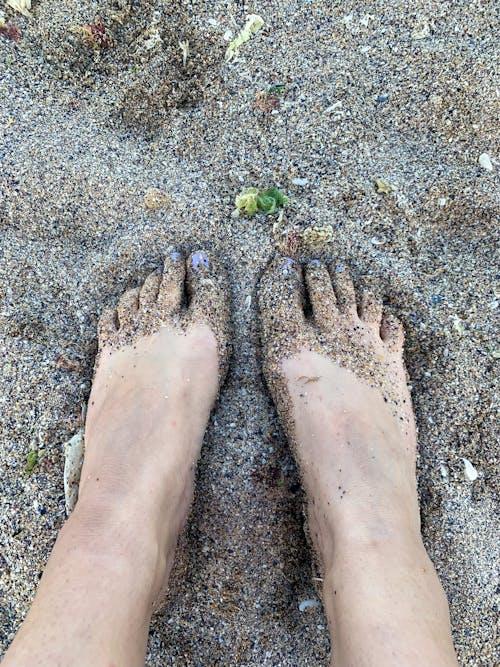 Foto profissional grátis de areia, descalço, descanso