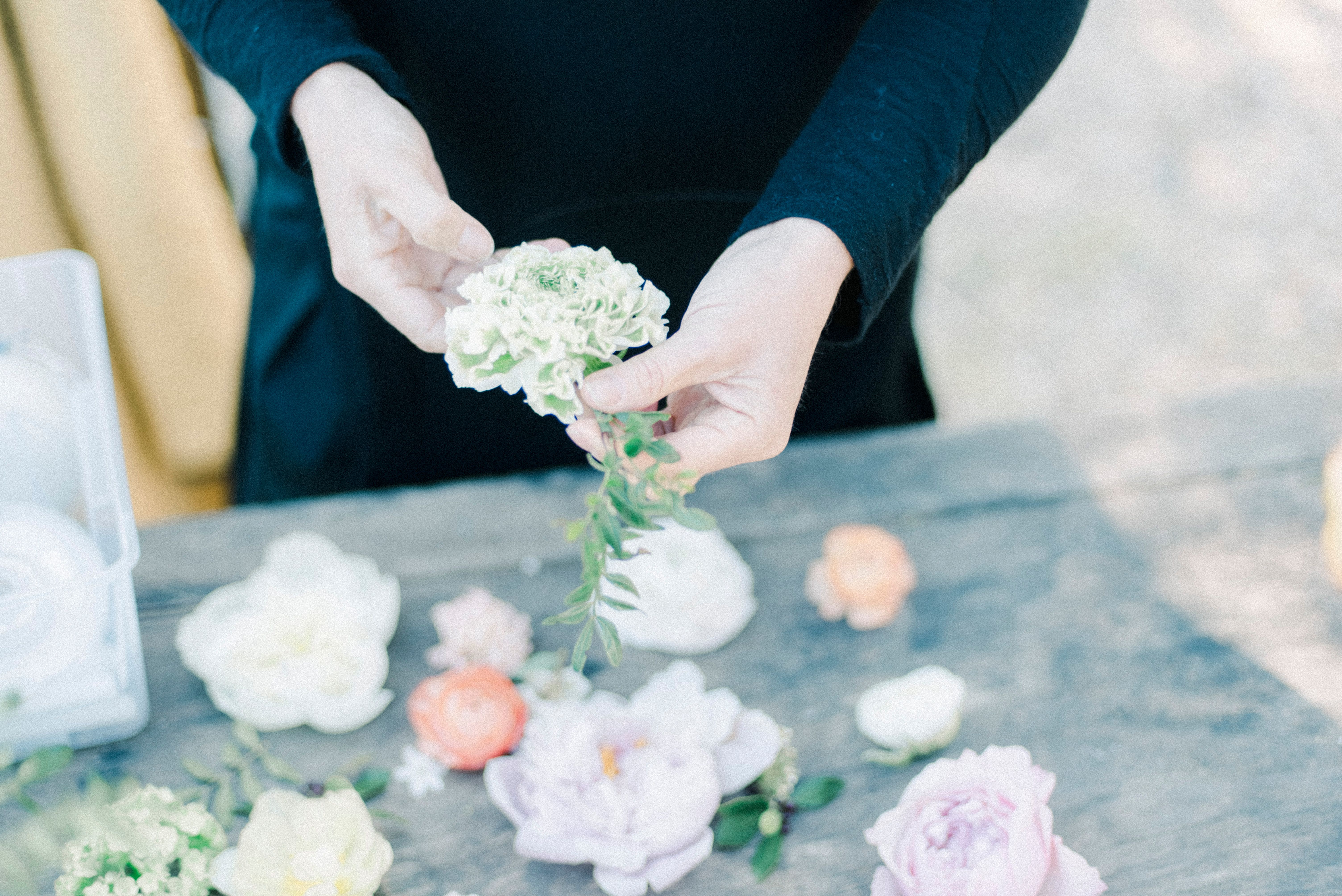 Professional floristry workspace