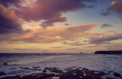 Základová fotografie zdarma na téma horizont, mávání, moře