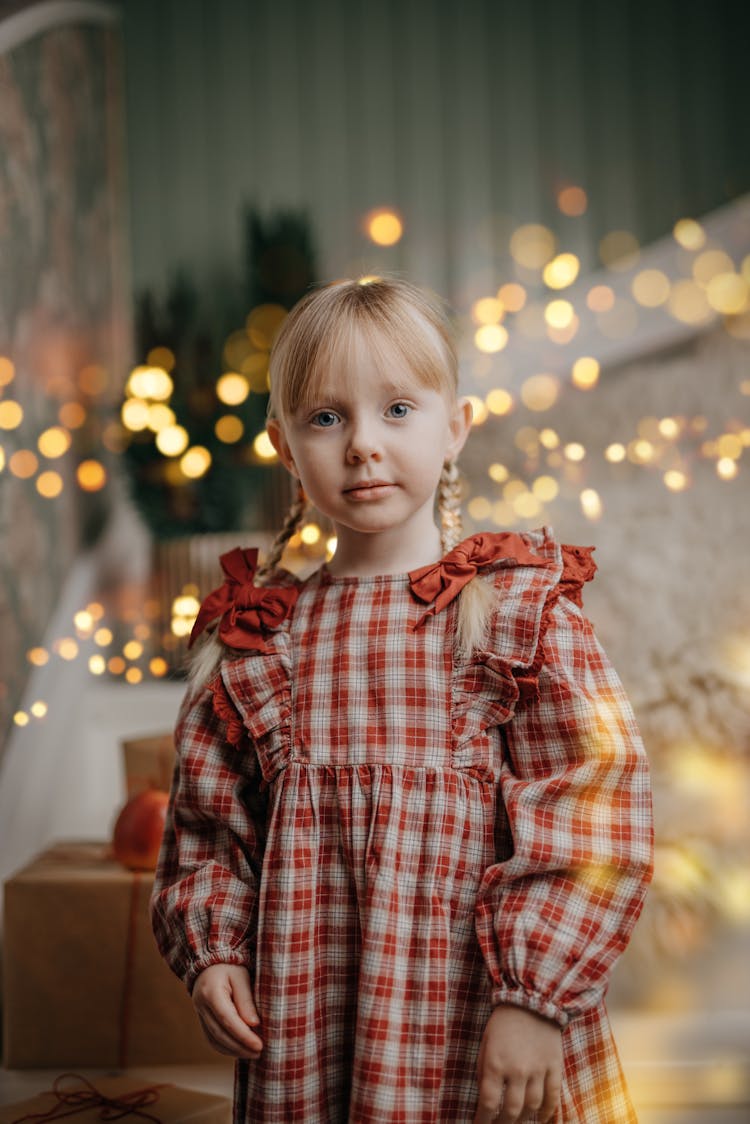 Little Girl On A Christmas Photoshoot 