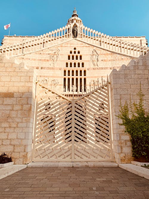 Gate of Basilica of Annunciation in Nazareth, Israel
