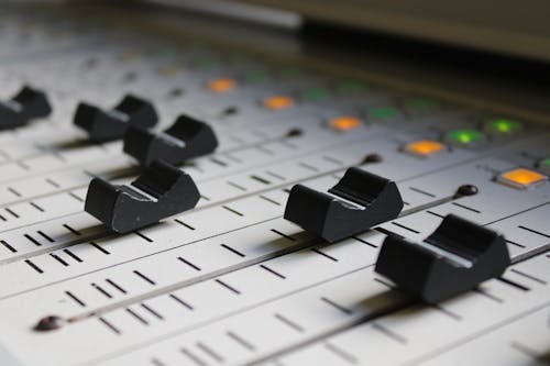 Close-up Photo of a Mixing Panel 