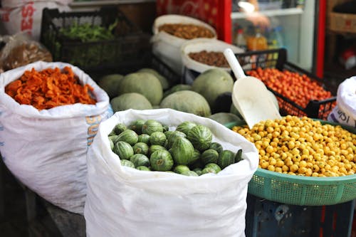 Foto stok gratis buah-buahan, keranjang, kios