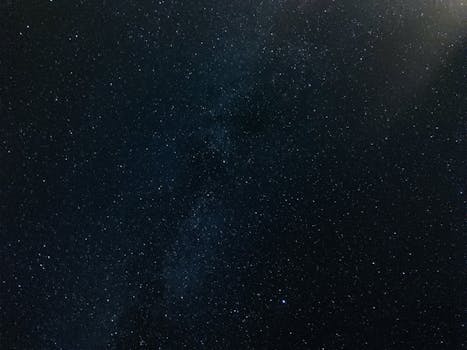 A breathtaking view of the starry night sky featuring the Milky Way galaxy amidst countless stars.