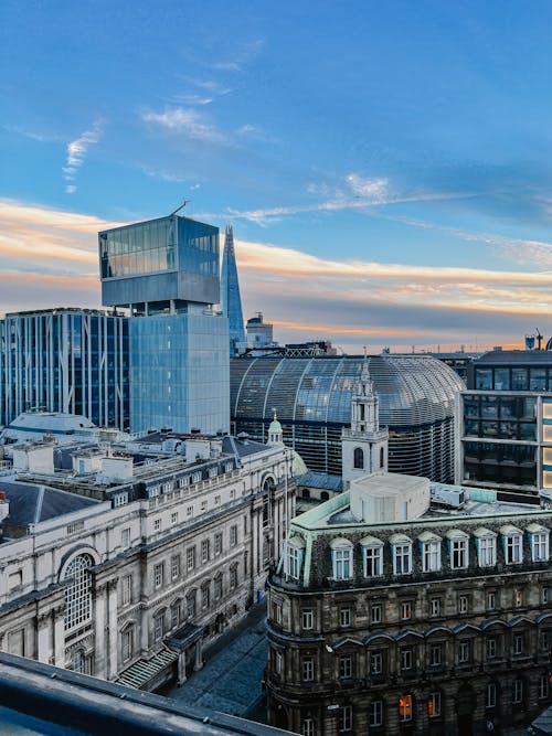 Modern Skyscrapers in a City 