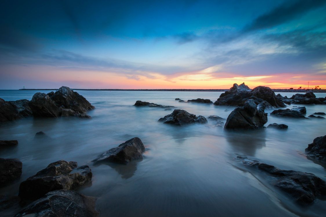 Beach With Rocks · Free Stock Photo