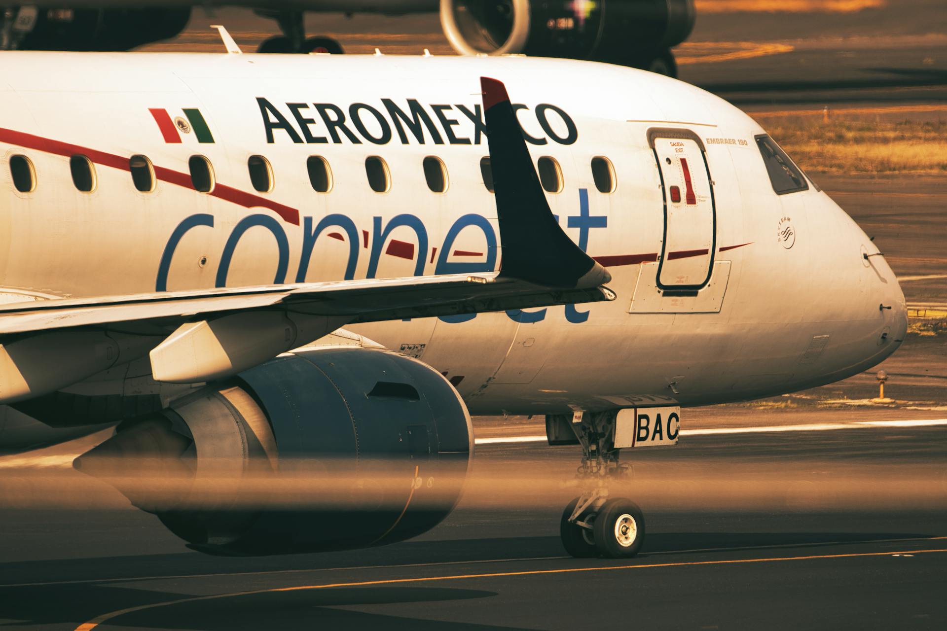 View of an Aeromexico Connect Airliner at an Airport