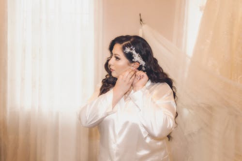 Bride Preparing for Her Wedding