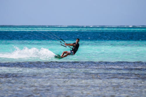 Gratis lagerfoto af 4k-baggrund, computerbaggrunde, kitesurfer