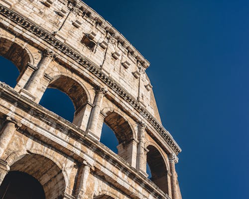 Immagine gratuita di attrazione turistica, cielo azzurro, Colosseo